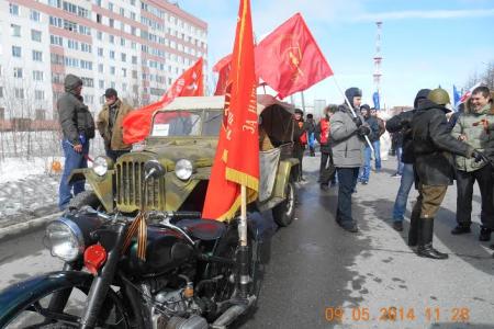 Ямало-Ненецкий Автономный Округ. Город Новый Уренгой. Парад в честь Дня Победы!