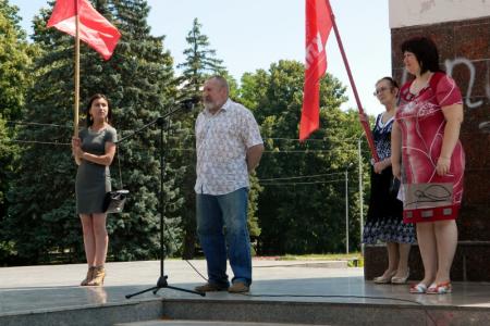 Республика Адыгея. В день памяти и скорби коммунисты города Майкопа провели митинг «Нет фашизму!»