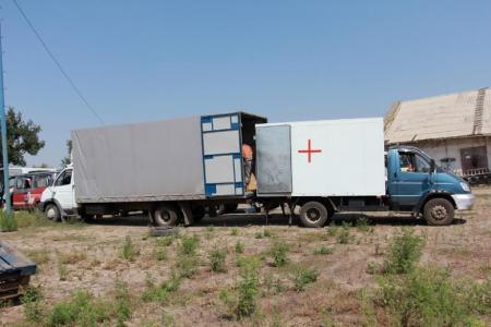 Ростовская область. Автопоезд с гуманитарным грузом для Новороссии достиг места назначения
