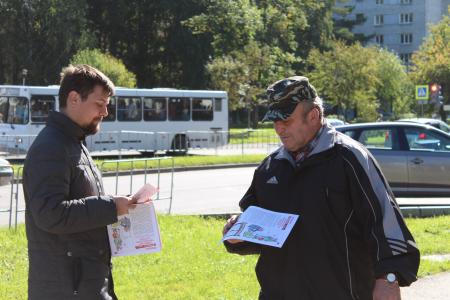 Красноярский край. Пикет в поддержку народного кандидата на пост губернатора от КПРФ В.И. Сергиенко