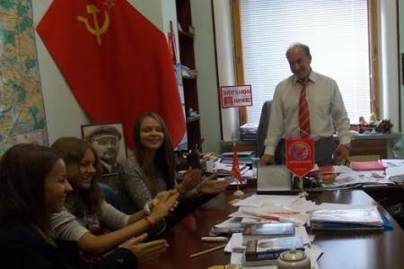 В.Ф. Рашкин встретился с группой учащихся из Москвы и Подмосковья