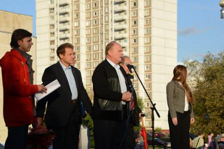 Г. А. Зюганов принял участие в митинге в столичном районе Выхино-Жулебино против строительства транспортно-пересадочного узла