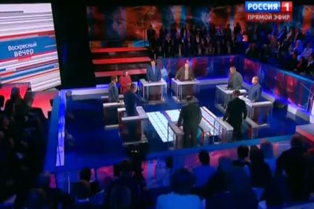 ВГТРК. Л.И. Калашников принял участие в программе «Воскресный вечер с Владимиром Соловьевым» на украинскую тему