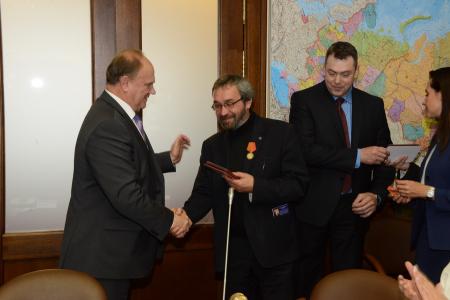 «России верные сыны». Г.А. Зюганов принял участие в открытии выставки художника И.В. Башмакова