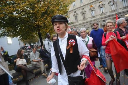 В Милане прошла акция протеста против империалистической агресии на Украине