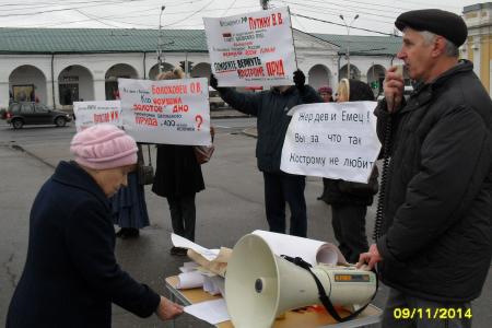 В Костроме прошел митинг против застройки пруда в центре города