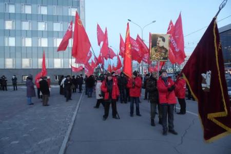Празднование 97-й годовщины Великого Октября в Перми