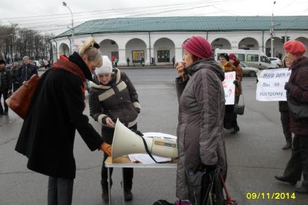 В Костроме прошел митинг против застройки пруда в центре города