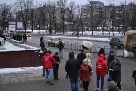 Молодые коммунисты и комсомольцы Нижнего Новгорода провели акцию «Красные в городе» в рамках Всероссийской акции протеста