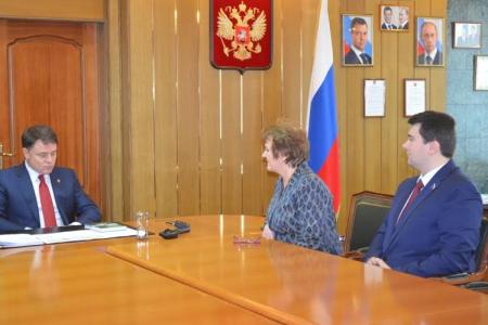 Депутат Госдумы О.А. Лебедев обсудил с Губернатором Тульской области В.С. Груздевым вопросы увековечивания памяти В.А. Стародубцева