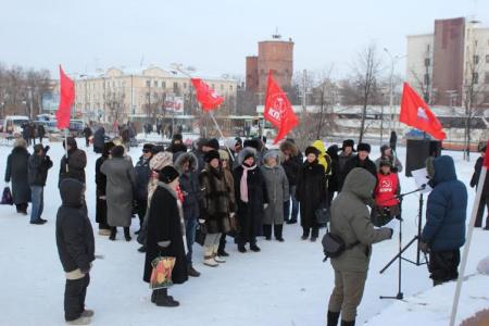 Тюменская область. Сильный мороз не смог помешать проведению митинга в рамках Всероссийской акции протеста