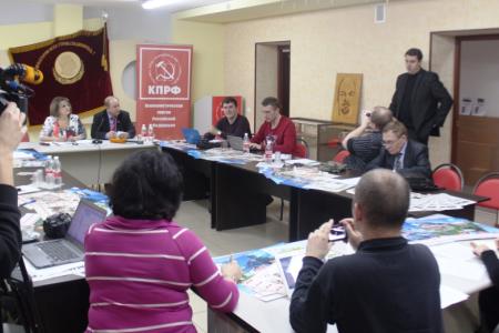 В.Ф. Рашкин принял участие в пресс-конференции в Саратовском обкоме КПРФ