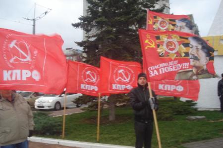 Краснодарский край. Митинг в честь солдата-художника Н.К. Божененко в городе-герое Новороссийске
