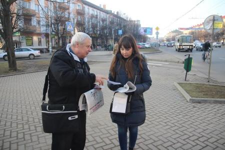 В Калининграде состоялся пикет, посвященный социальным проблемам и событиям на Украине