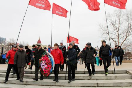 Челябинская область.Коммунисты организовали митинг и круглый стол в честь 97-й годовщины Советской Армии и Военно-Морского Флота