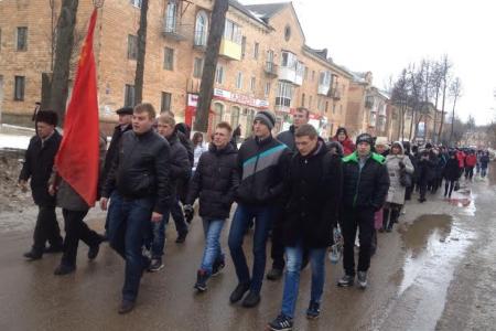 Тульская область. Шествиями, митингами и возложениями отметили местные отделения КПРФ День создания Красной Армии