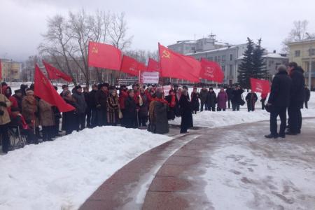 Архангельская область. Митинги в честь 97-ой годовщины создания Красной Армии