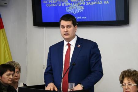 Зампредседателя Тульской областной думы, секретарь обкома партии Алексей Лебедев выступил на заседании расширенной коллегии Роспотребнадзора по Тульской области