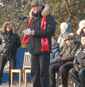 Красноярский край. Коммунисты организовали митинг в Дивногорске под лозунгом "Нет фашизму и войне на украинской земле"