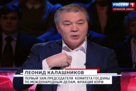 Л.И.Калашников принял участие в программе "Вечер с Владимиром Соловьевым", посвященной годовщине воссоединения России и Крыма