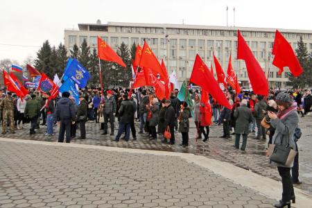 Актив Благовещенского отделения КПРФ принял участие в митинге-концерте в честь годовщины воссоединения Крыма с Россией