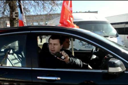 Крым вернулся домой! Олег Лебедев возглавил автопробег тульских коммунистов