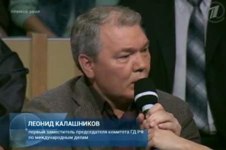 Л.И. Калашников принял участие в программе первого канала ТВ "Время покажет"