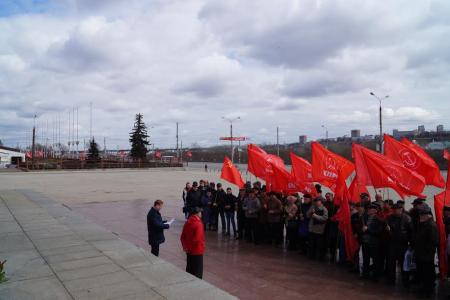 Нижегородские коммунисты провели митинги, посвященные 145-й годовщине со Дня рождения Владимира Ильича Ленина