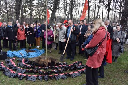 Деревьям Победы – расти! Коммунисты Москвы и их сторонники заложили Аллею Победы в парке на Поклонной горе