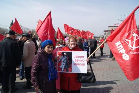 В Красноярском крае прошли митинги в честь юбилея В. И. Ленина