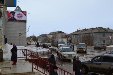 Ненецкий автономный округ. В Нарьян-Маре появились баннеры с изображением И.В. Сталина и ордена «Победы»
