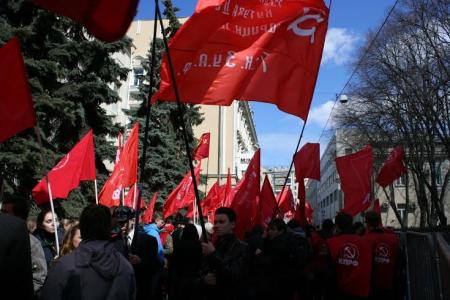 В Москве состоялась акция протеста возле посольства Украины