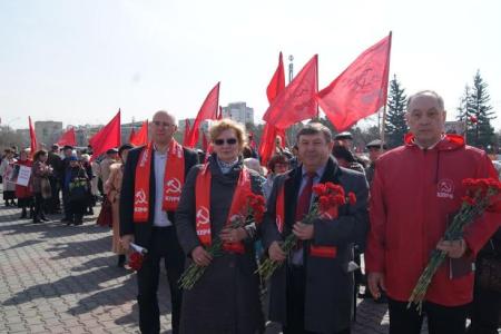 В Красноярском крае прошли митинги в честь юбилея В. И. Ленина
