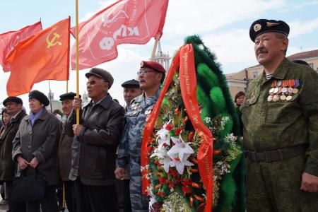 Республика Бурятия: торжественный митинг, посвященный 145-й годовщине со Дня рождения В.И. Ленина