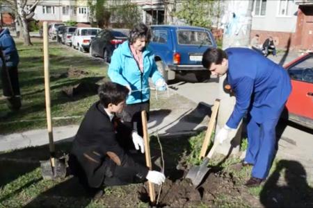 «Сирень Победы». Олег Лебедев организовал в Туле в рамках акции КПРФ посадку саженцев сирени