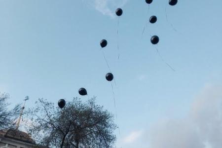 Комсомольцы Белгородской области почтили память убитых жителей Одессы в годовщину страшной трагедии 2 мая 2014 года
