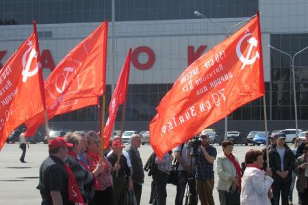Кемеровская область. Новокузнецкие коммунисты провели митинг за установку бюста Сталина в городе