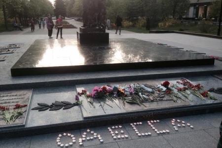 Комсомольцы Белгородской области почтили память убитых жителей Одессы в годовщину страшной трагедии 2 мая 2014 года