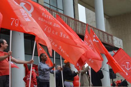 «Правительство Медведева – в отставку!», - потребовали участники первомайского митинга в Ростове-на-Дону