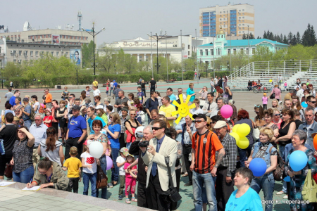 Забайкальский край. В Чите состоялся митинг против перевода времени на два часа назад