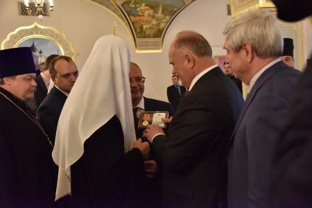 Г.А. Зюганов поздравил Святейшего Патриарха Московского и всея Руси Кирилла с тезоименитством