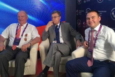 Г.А. Зюганов во главе делегации КПРФ находится на I Европейских играх в Баку