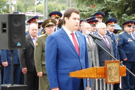 Секретарь Тульского обкома КПРФ Алексей Лебедев принял участие в торжественной церемонии вручения знамени областному управлению Федеральной службы исполнения наказаний 