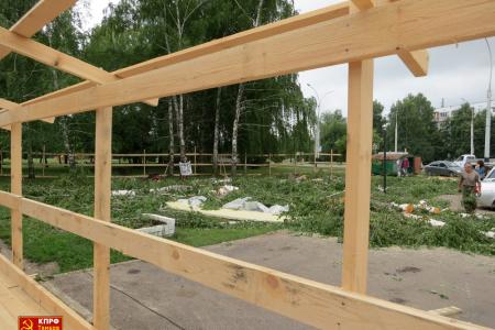 Тамбовские коммунисты протестуют против вырубки парка