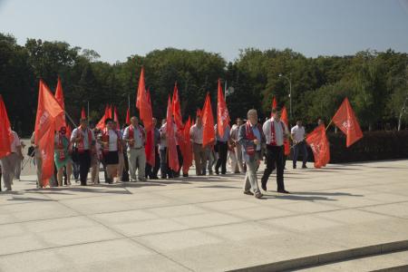 В Краснодаре коммунисты организовали массовую акцию, посвященную окончанию Второй Мировой Войны
