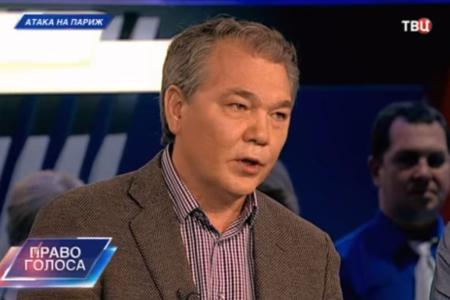 Л.И. Калашников в специальном выпуске программы ТВЦ “Право голоса”. Тема беседы: Атака на Париж