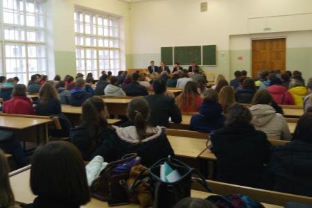Олег Лебедев провел встречу со студентами и преподавателями лесохозяйственного факультета Брянского государственного инженерно-технологического университета