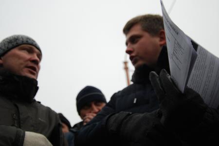В Екатеринбурге прошел стихийный митинг дальнобойщиков