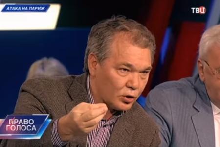 Л.И. Калашников в специальном выпуске программы ТВЦ “Право голоса”. Тема беседы: Атака на Париж