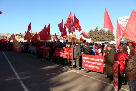 Саратовская область. Коммунисты отметили 98-ую годовщину Великого Октября